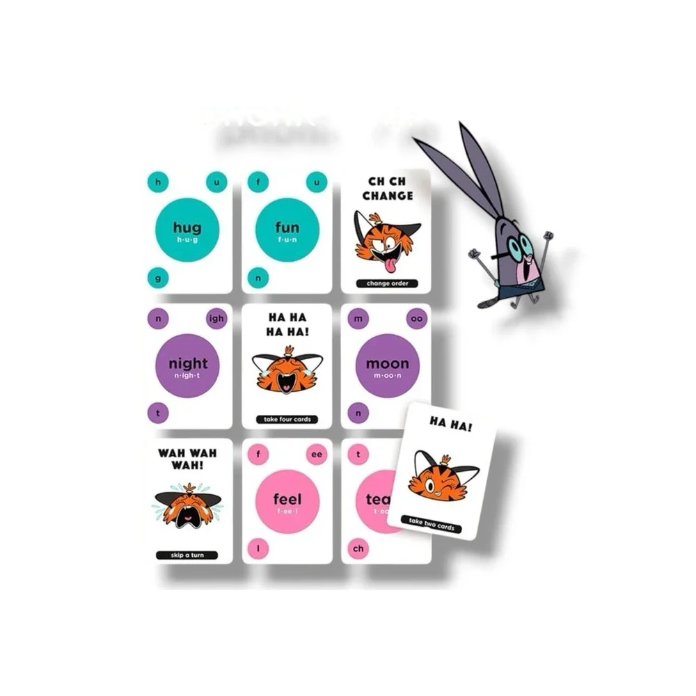 Mrs. Wordsmith Blah Blah Blah 3 Levels Phonics Card Game Reading/Homeschool